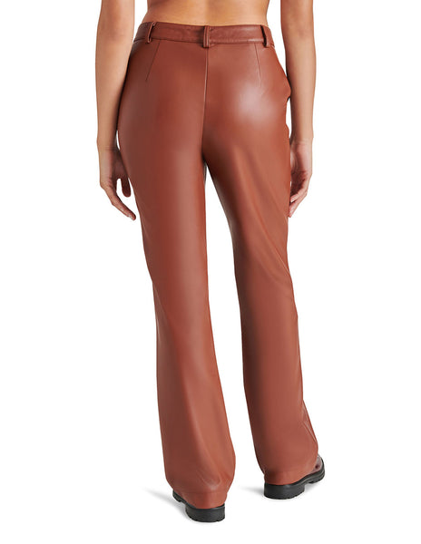 Mercer Faux Leather Pant Cognac Pantalon para Mujer