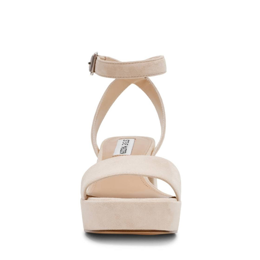 Mercerr Blush Suede Sandalias de Tacon para Mujer