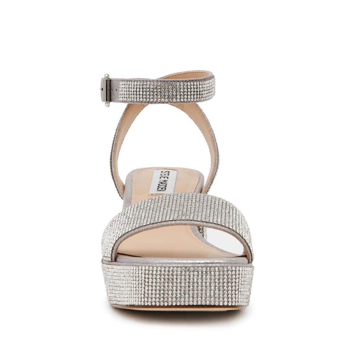 Mercerr R Rhinestone Sandalias de Tacon para Mujer