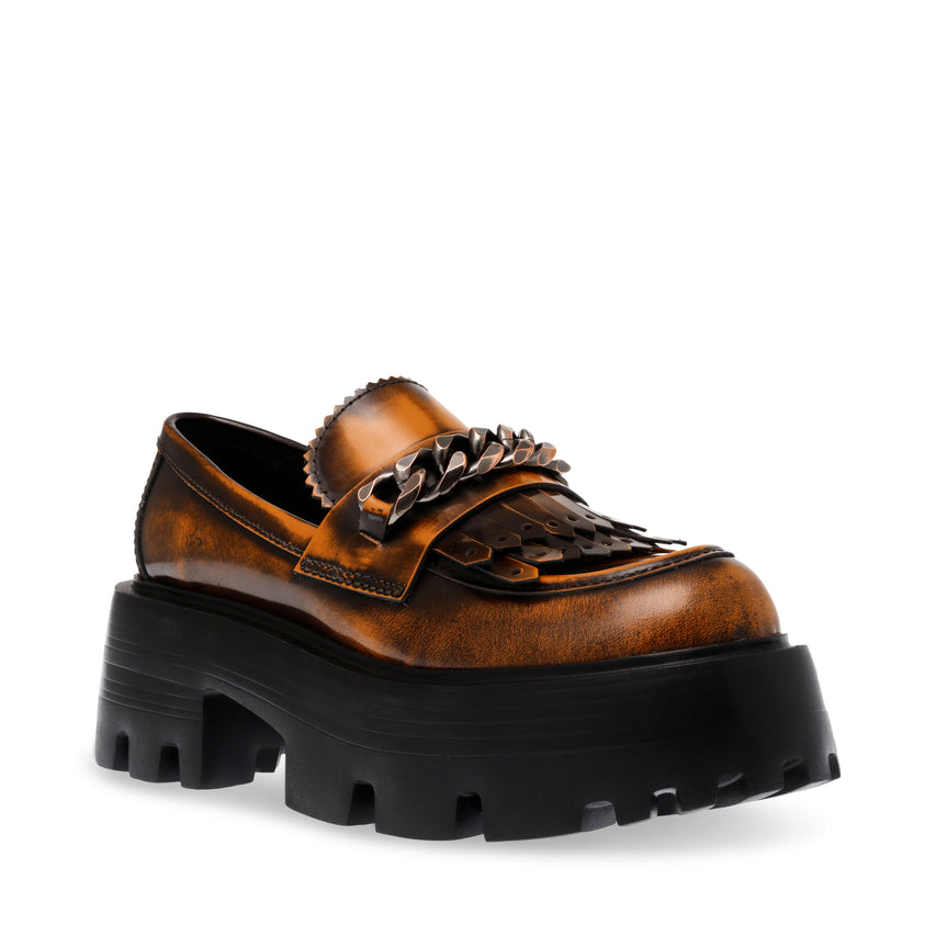 Merits Burnished Mocasines de Plataformas Cafés 