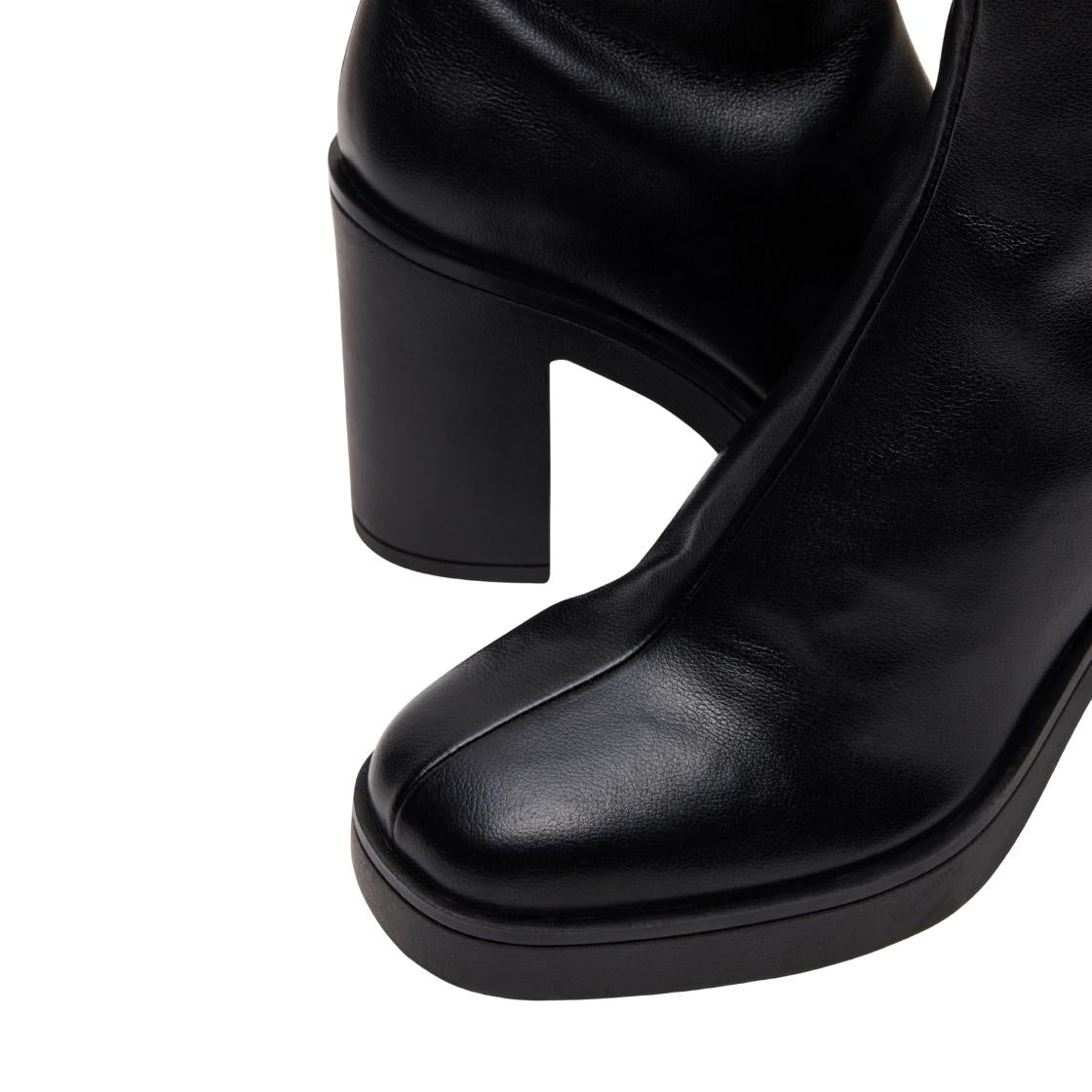 Mesmerize Black Botines Negros Tipo Piel