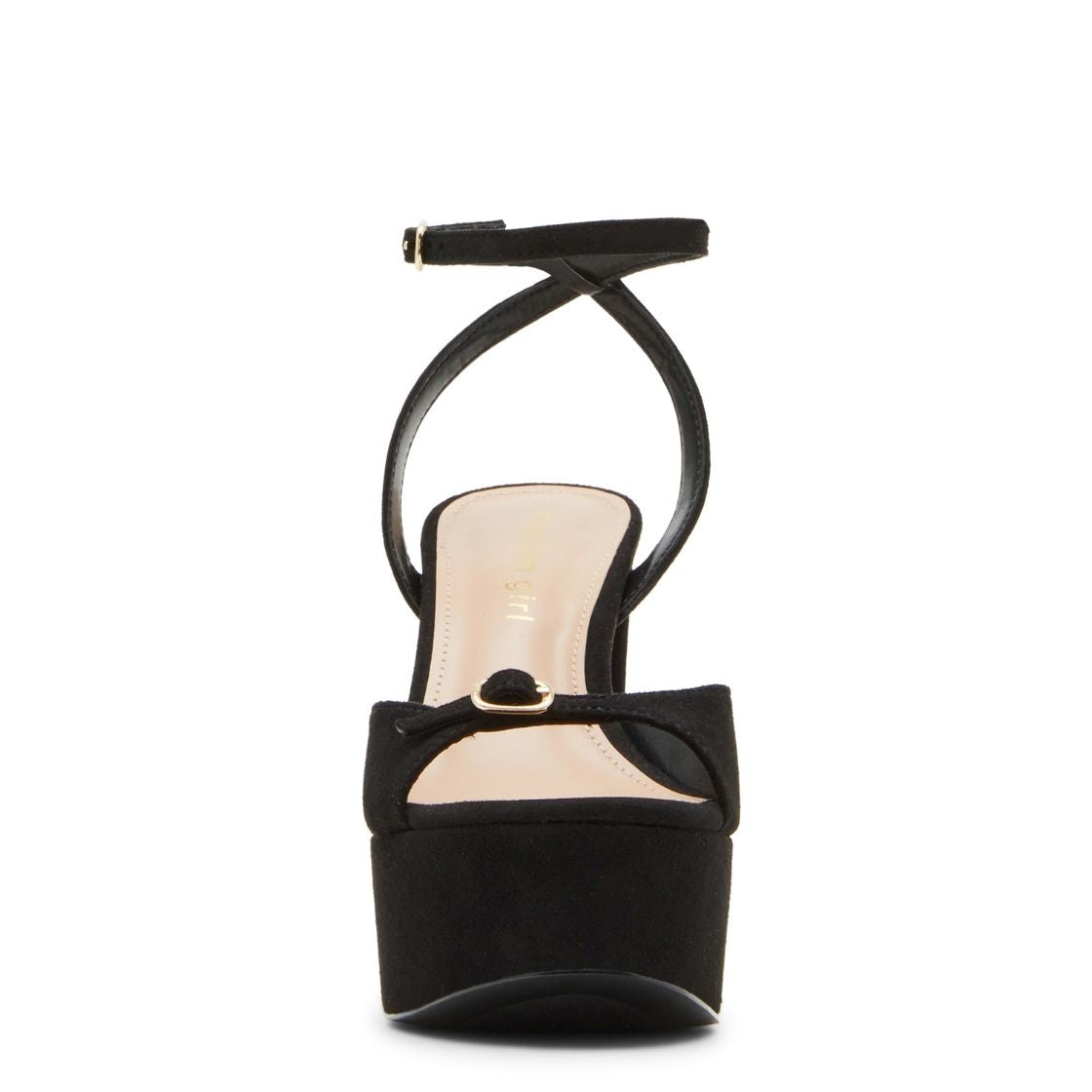 Mett Black Fabric Sandalias de Plataforma para Mujer