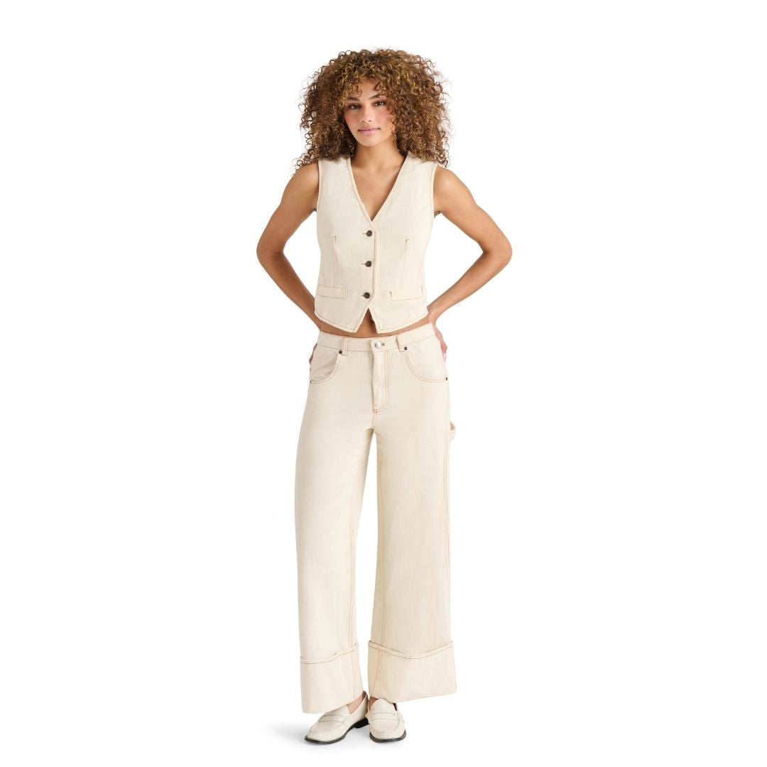 Micky Top Oatmeal Chaleco Blanco para Mujer