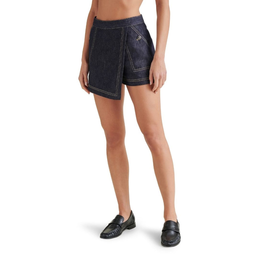 Milena Skort Dark Indigo Falda Short de Mezclilla Azul