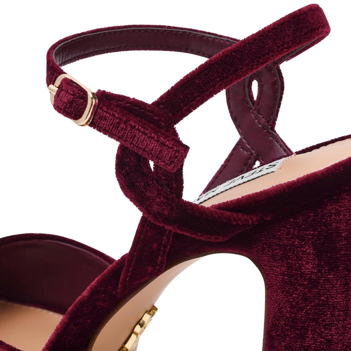 Miliana Burgundy Velvet Tacones Terciopelo Vino