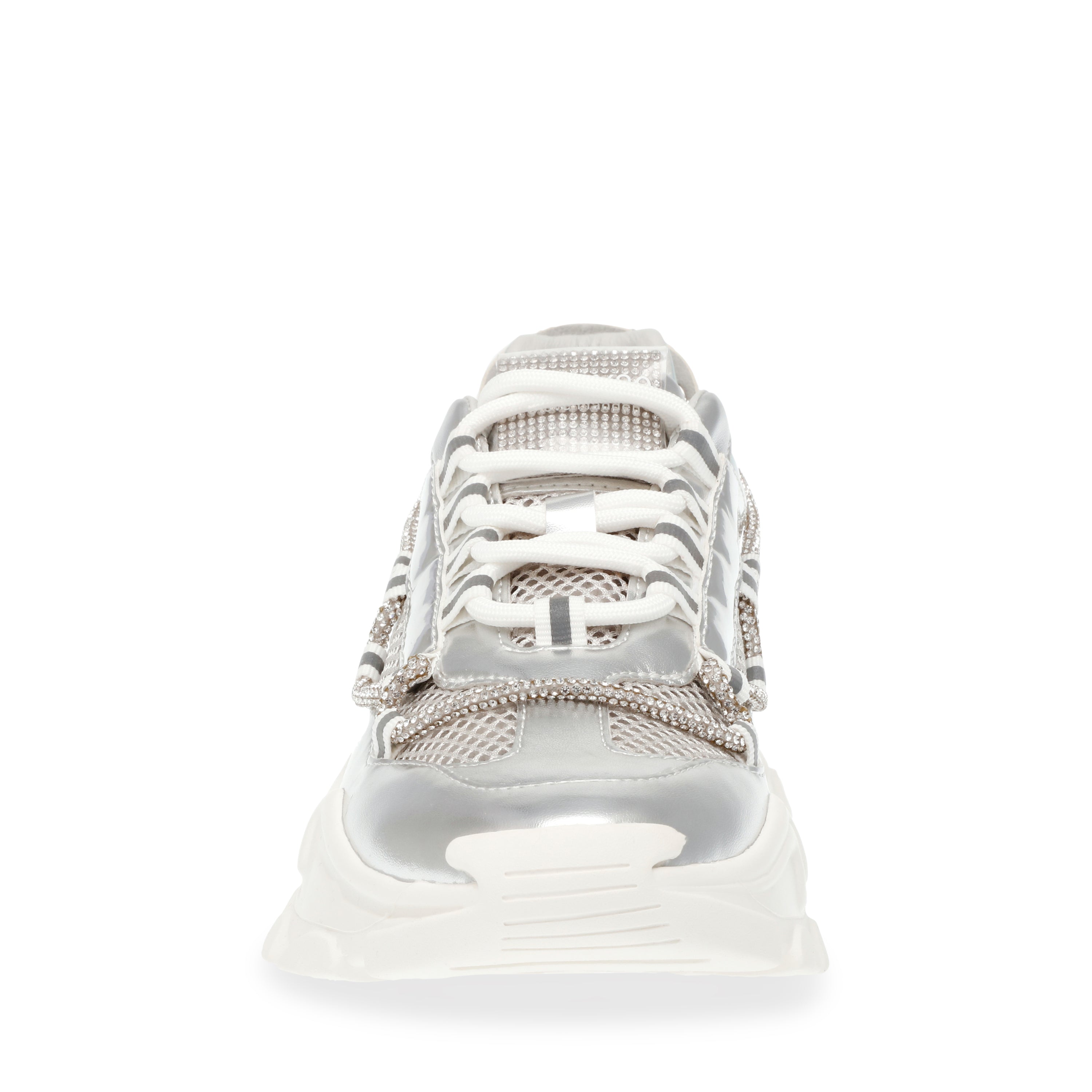 Miracles Silver White Tenis Metalicos para Mujer