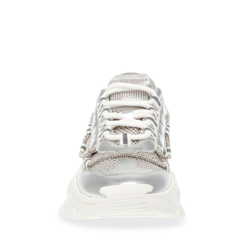 Miracles Silver White Tenis Metalicos para Mujer