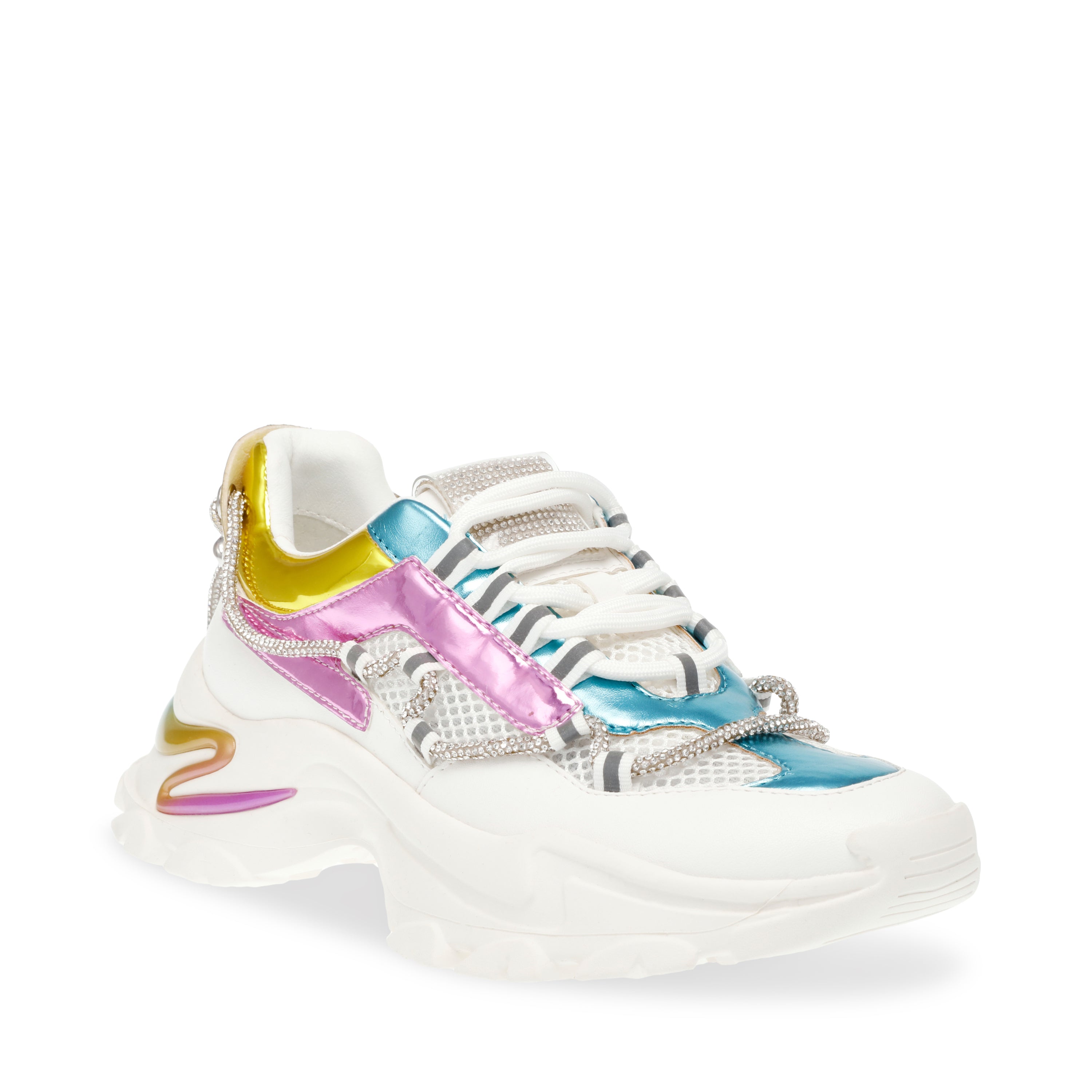 Miracles White Pastel Tenis Blancos con Colores Pasteles