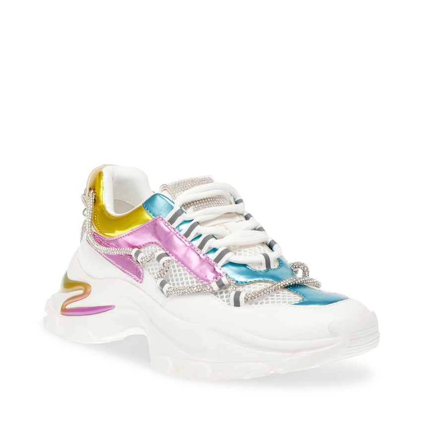 Miracles White Pastel Tenis Blancos con Colores Pasteles