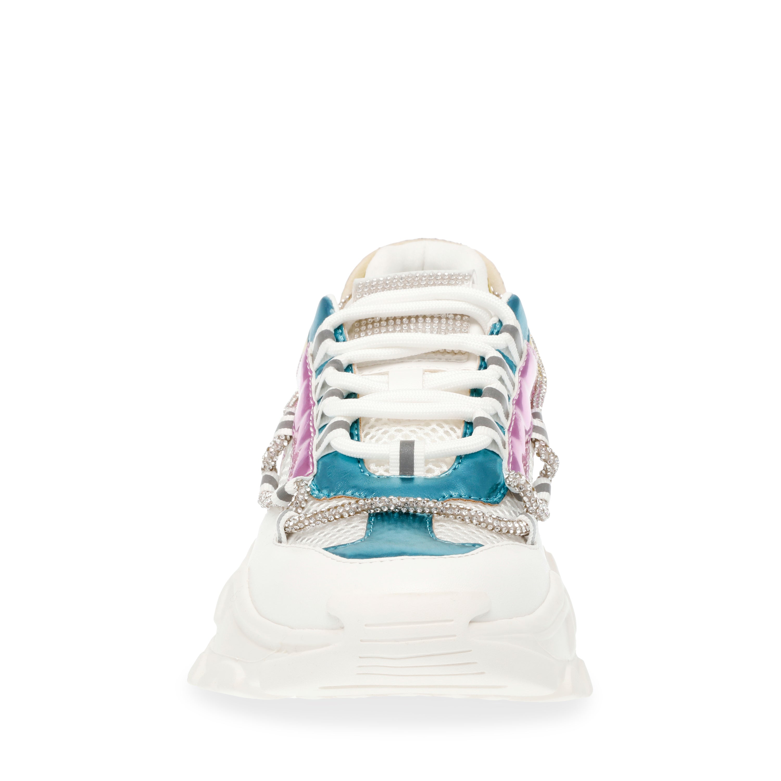 Miracles White Pastel Tenis Metalicos para Mujer