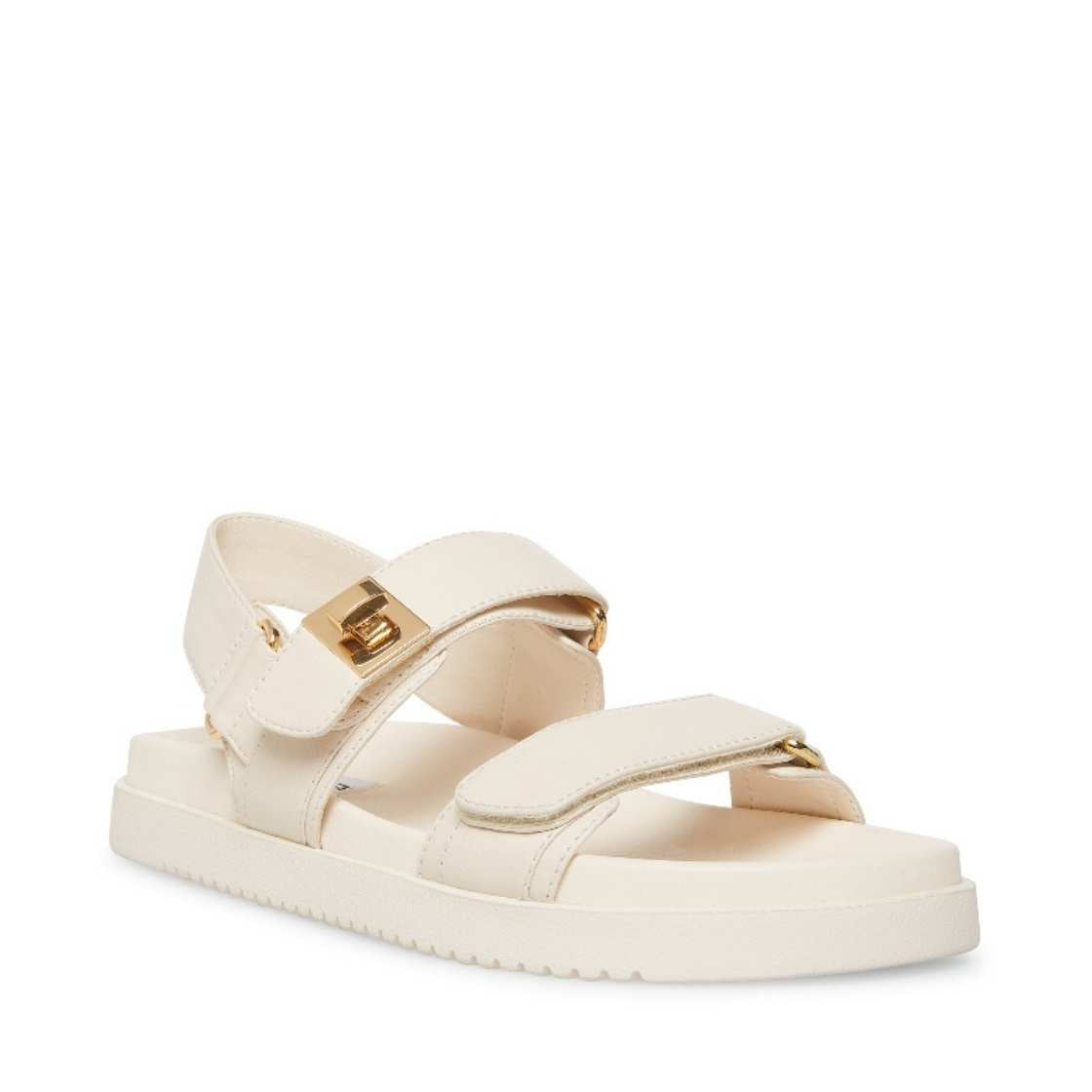 Mona Bone Leather Sandalias de Tiras Blancas