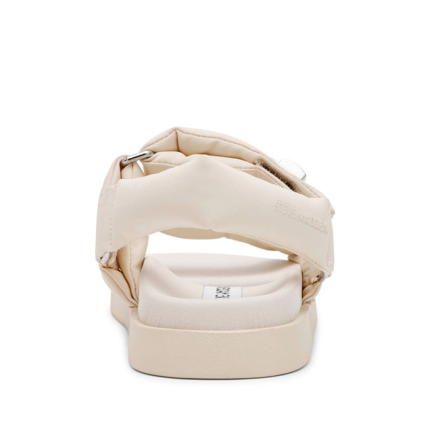 Monat Bone Nylon Sandalias Acolchadas Blancas para Mujer