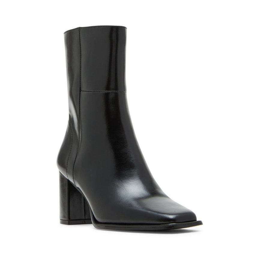 Monica Black Shiny Botines Negros