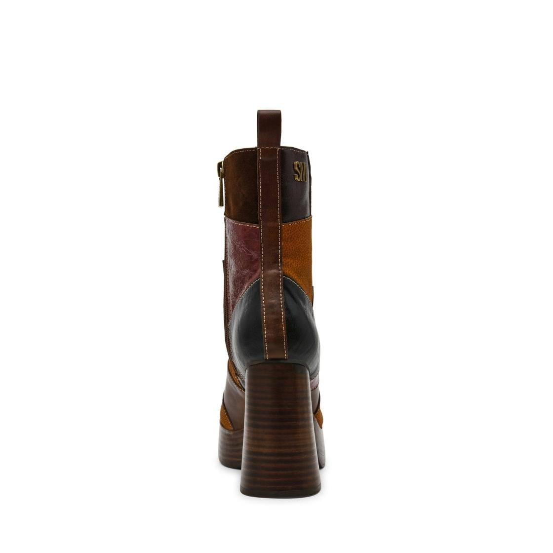 Monsta Brown Multi Botines con Patrones Cafes para Mujer