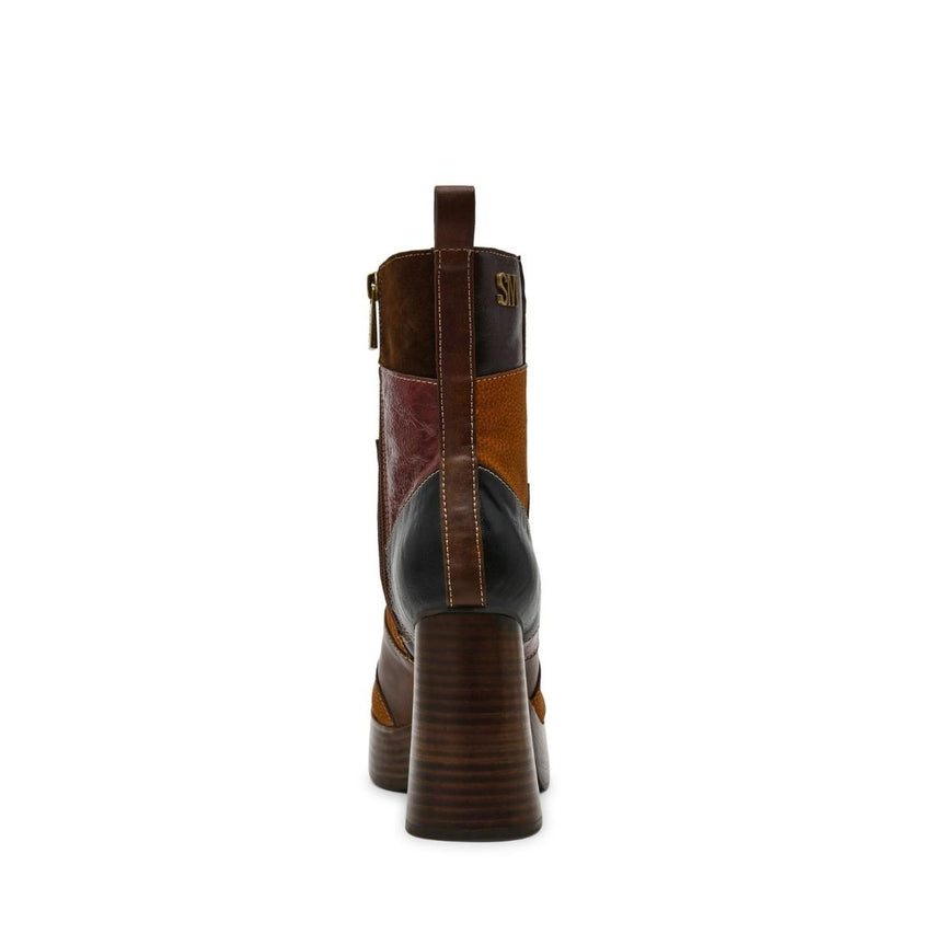 Monsta Brown Multi Botines con Patrones Cafes para Mujer