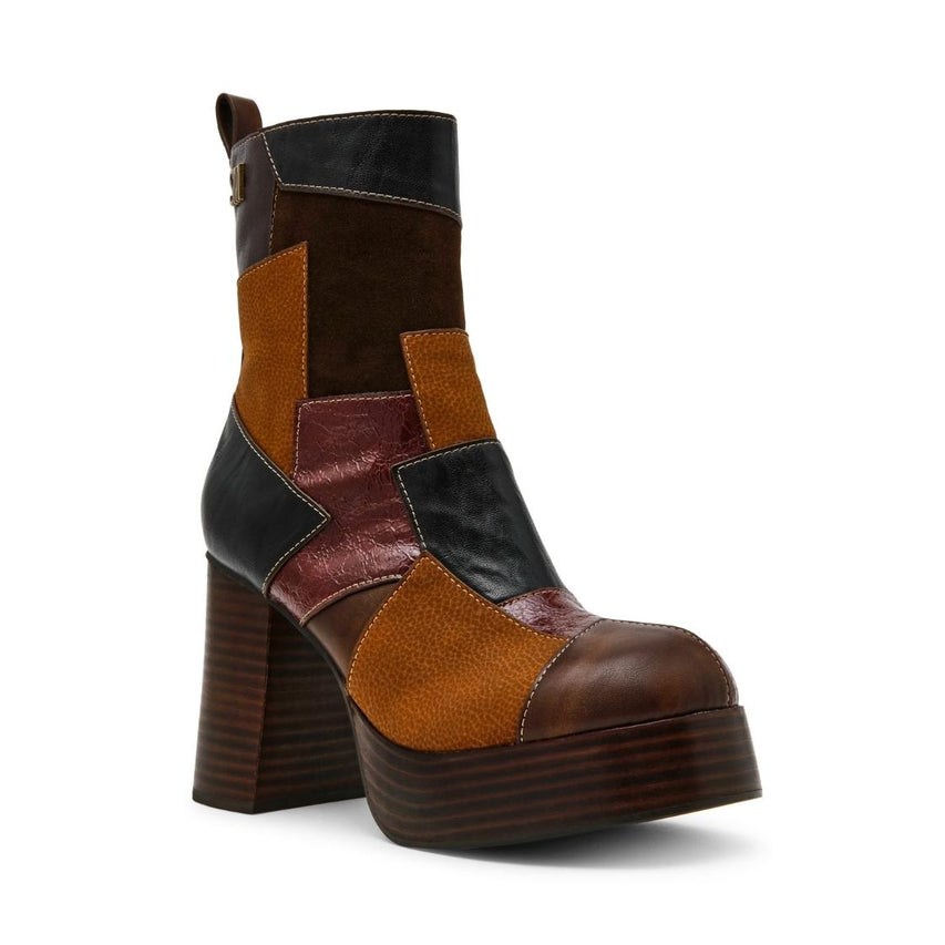 Monsta Brown Multi Botines con Patrones Cafes