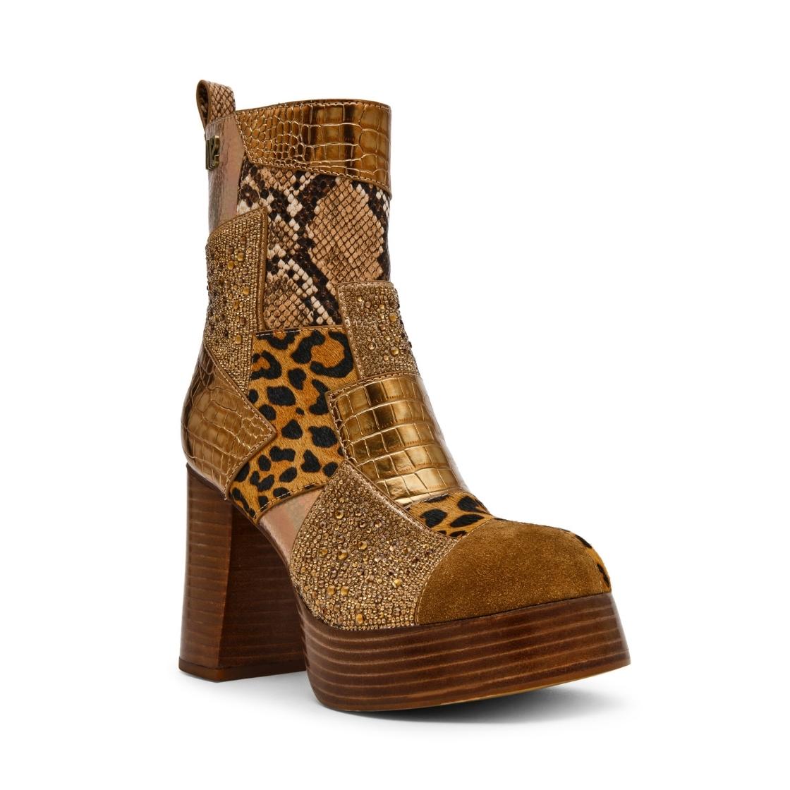 Monsta Gold Multi Botines con Patrones Dorados