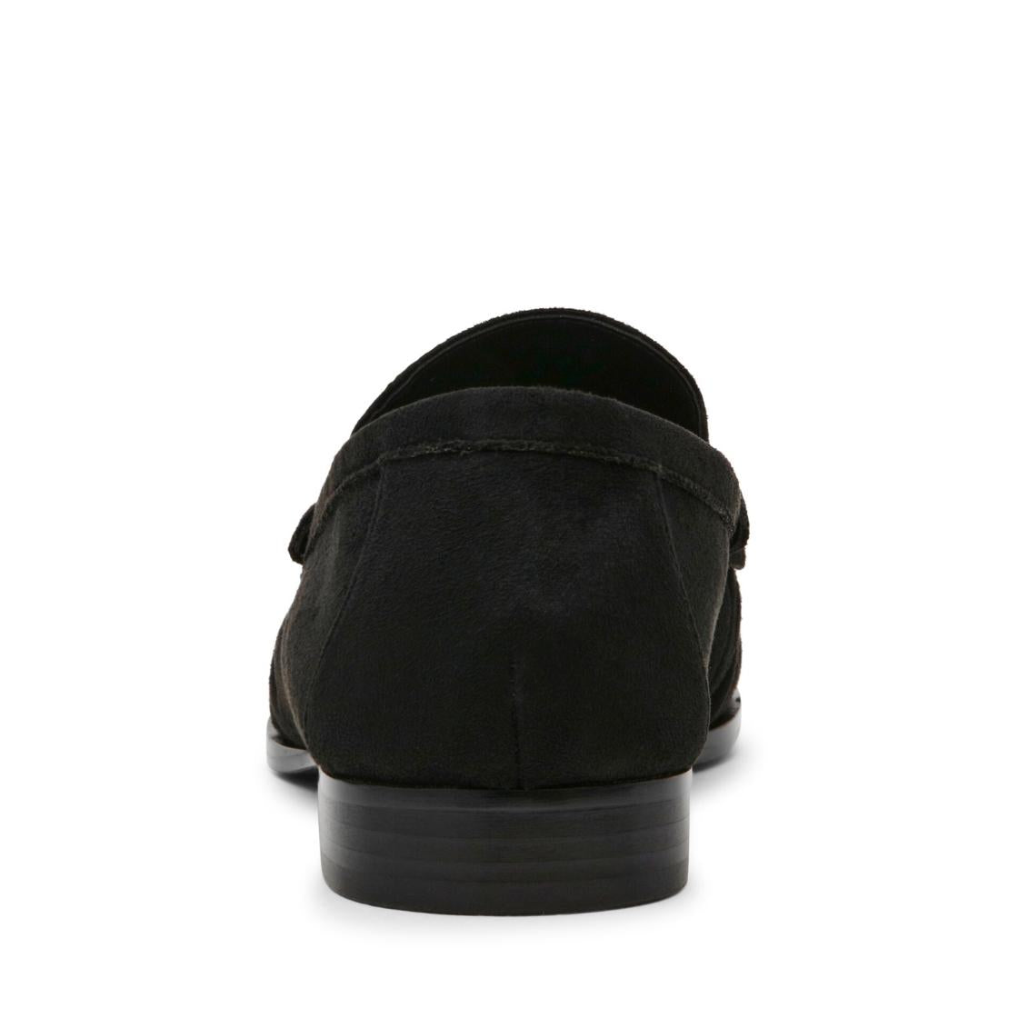 Morgen Black Suede Mocasines de Gamuza Negros Para Mujer