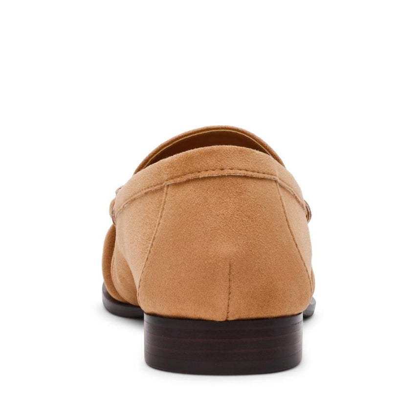 Morgen Camel Suede Mocasines de Gamuza Cafés Para Mujer