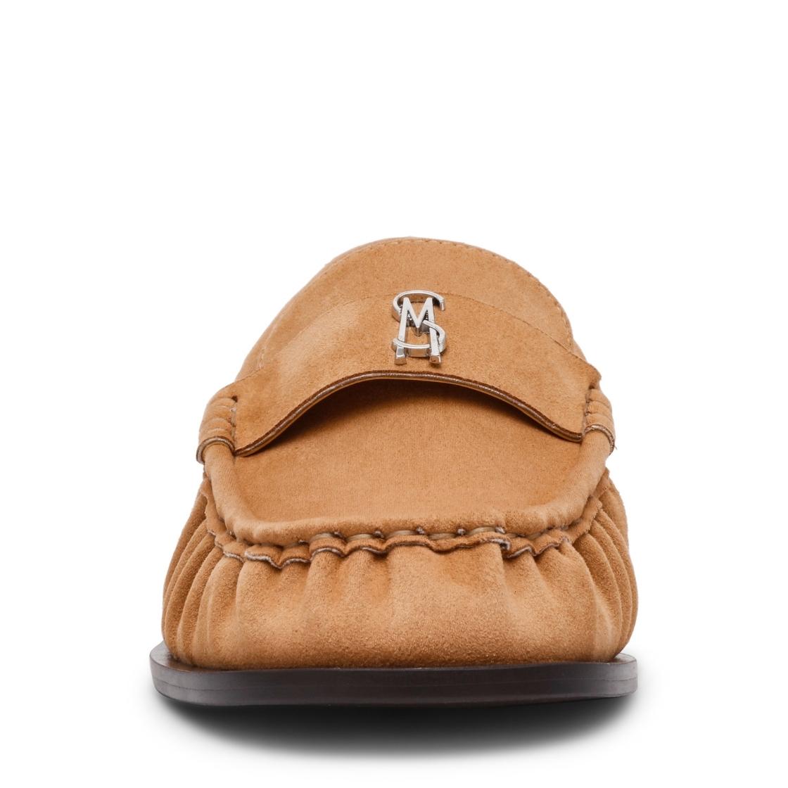 Morgen Camel Suede Mocasines de Gamuza Para Mujer