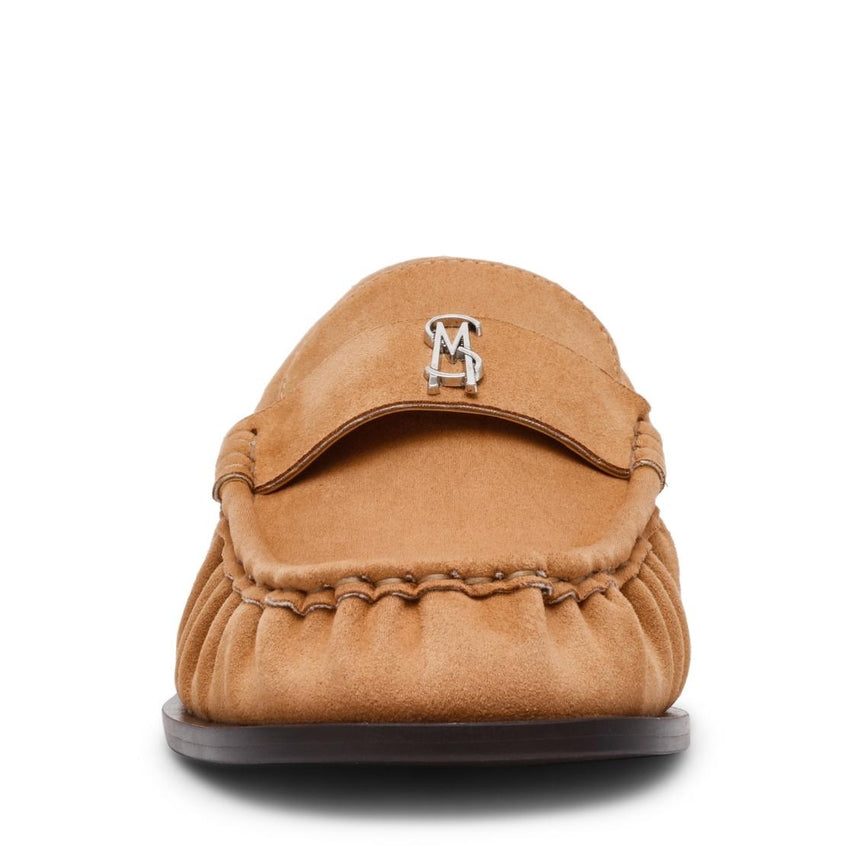 Morgen Camel Suede Mocasines de Gamuza Para Mujer