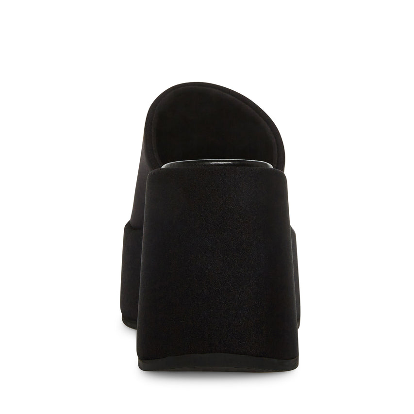 Nico Black Fabric Sandalias de Plataforma Negra para Mujer