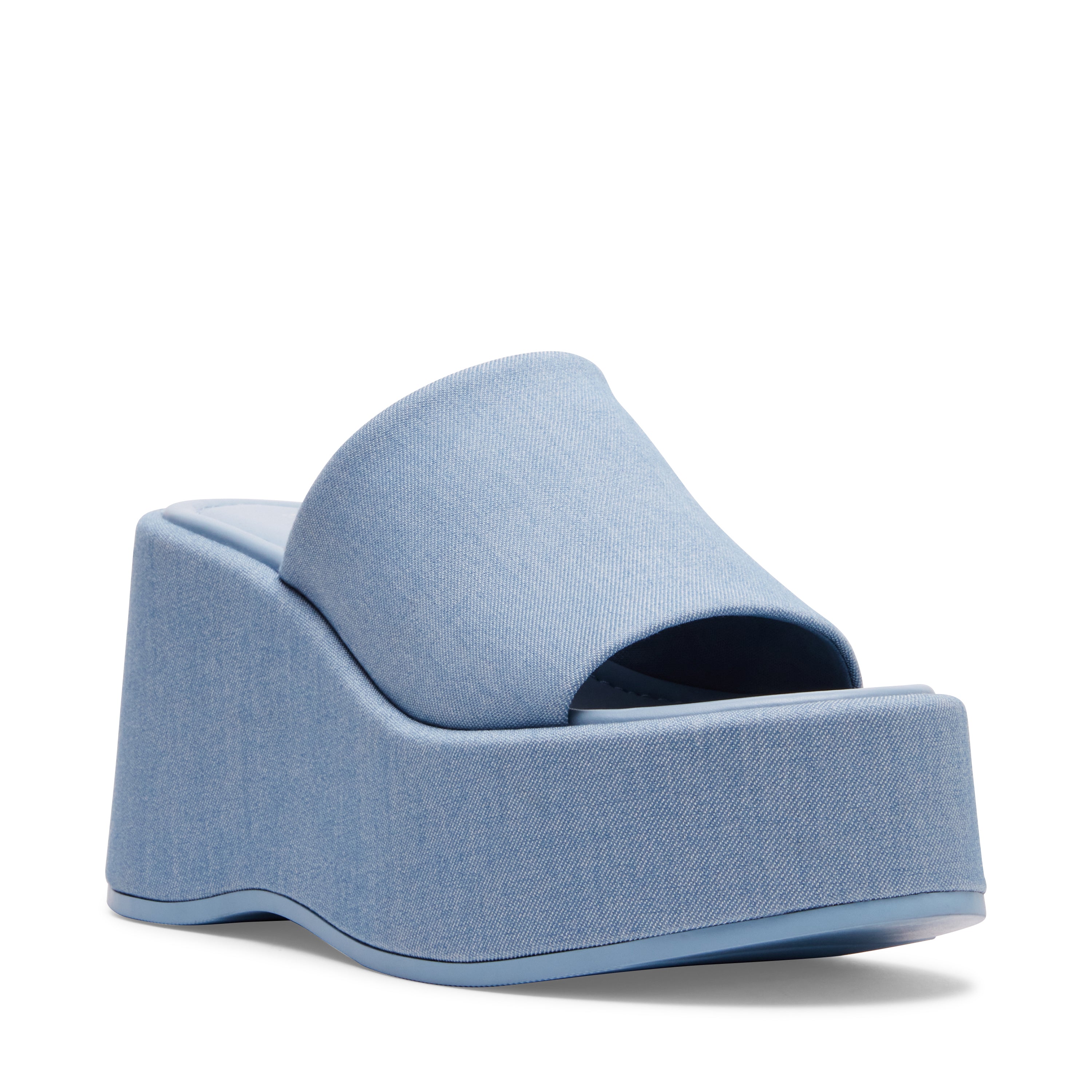 Nico Light Denim Sandalias de Plataforma Mezclilla Clara