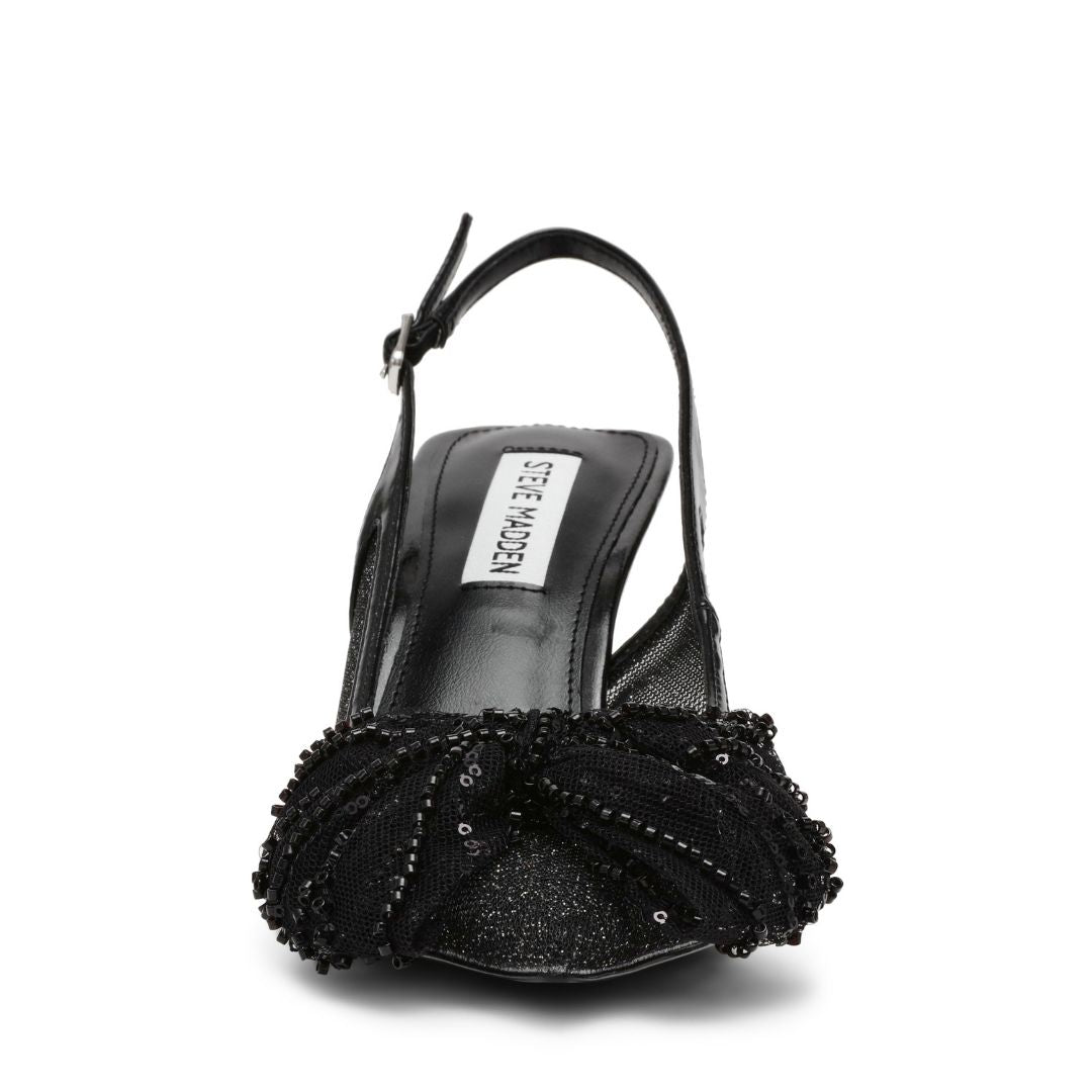 Night Fall Black Tacones con Moño para Mujer