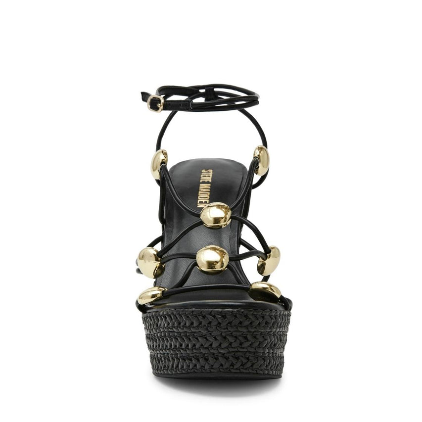 Oasklie Black Sandalias de tacon Para Mujer