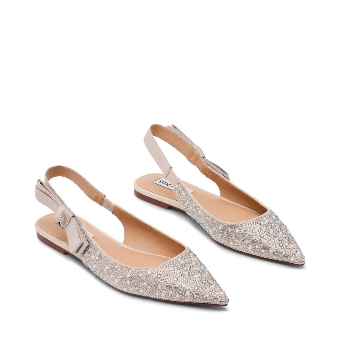 Olyvia P Pearl Multi Flats con Brillos Plateados