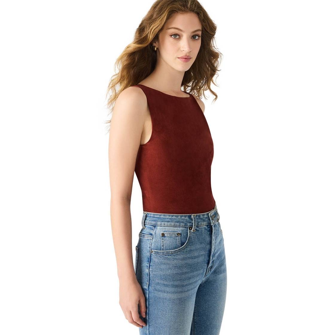 Ornellia Bodysuit Dusty Brick Body Cafe