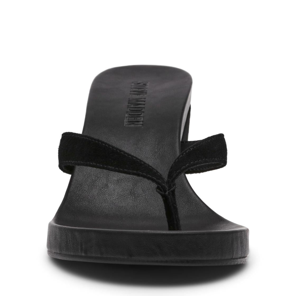 Playing Black Suede Sandalias con Plataforma Para Mujer