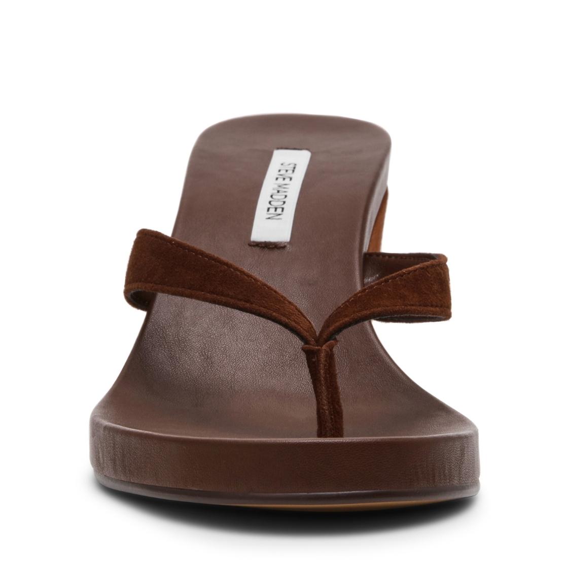Playing Brown Suede Sandalias Con Plataforma Para Mujer
