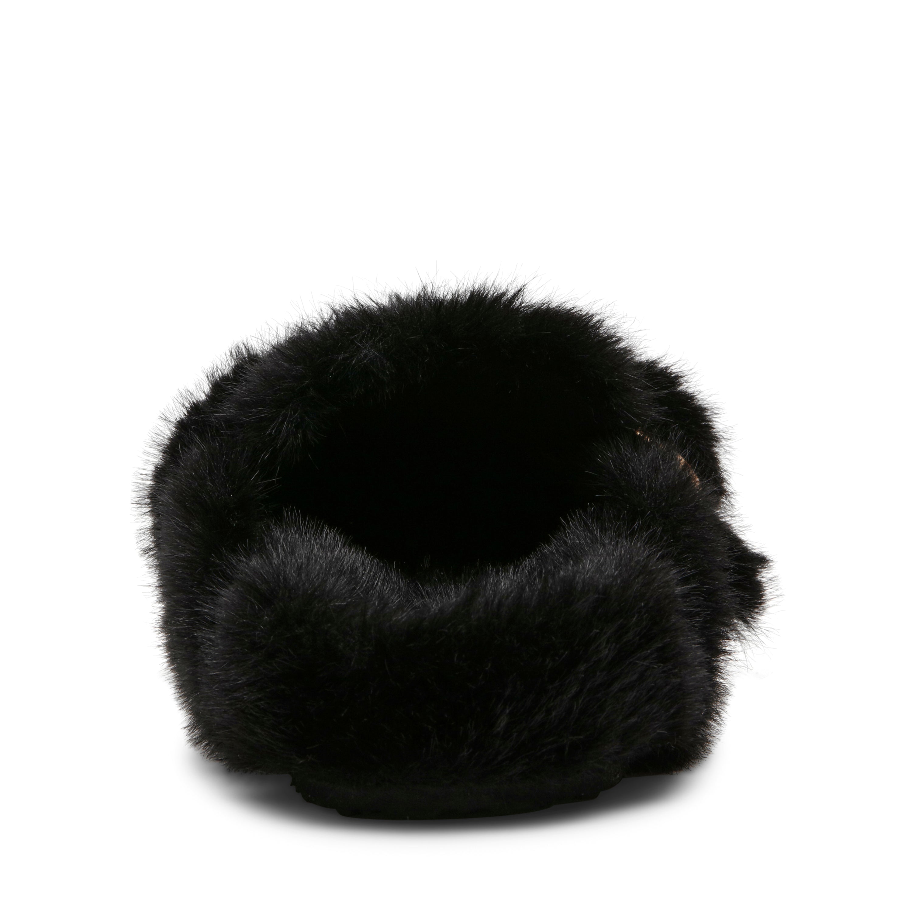 Plushie Black Pantufla Negra para Mujer