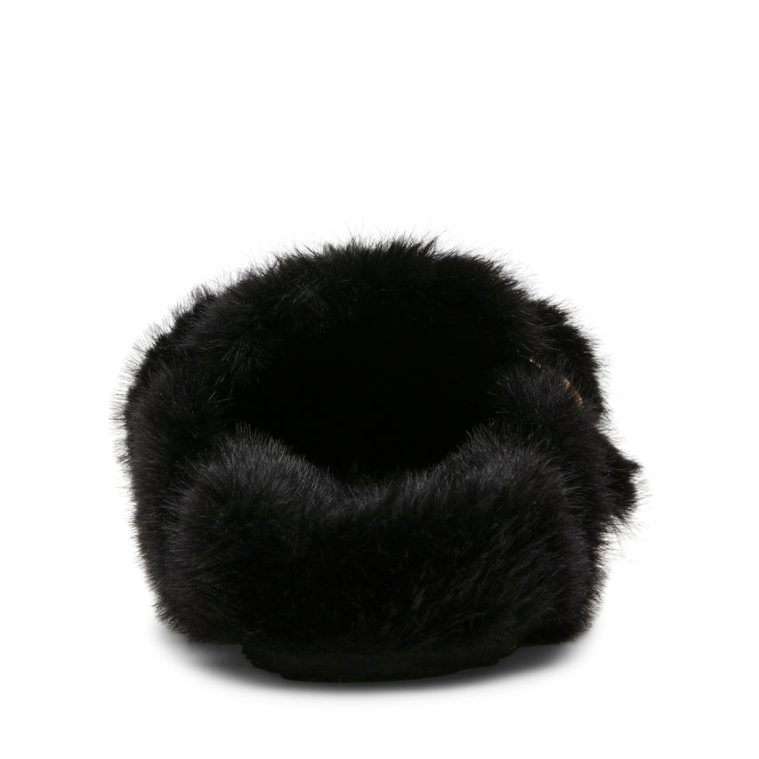 Plushie Black Pantufla Negra para Mujer