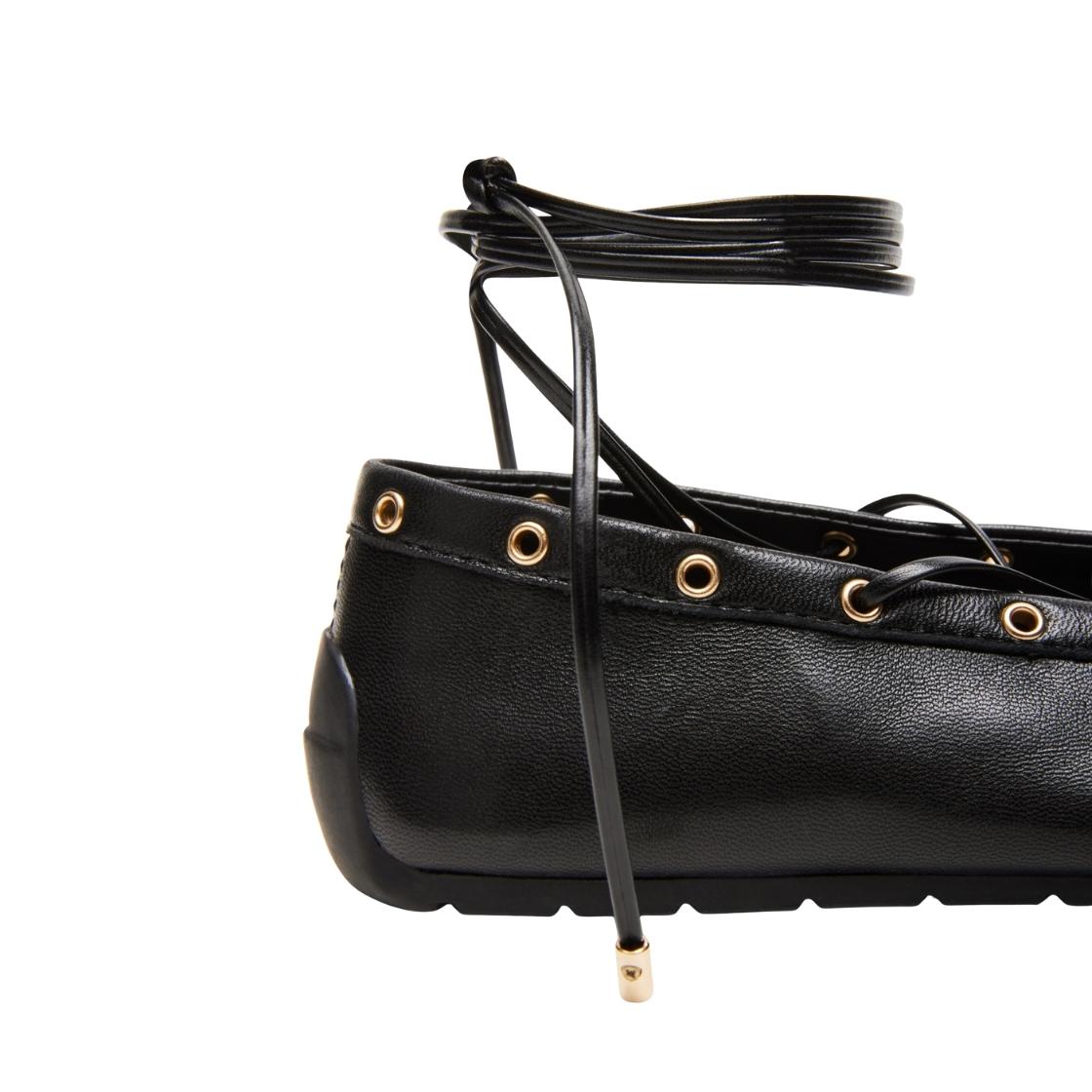 Pointe Black Flats Negros Tipo Balerina