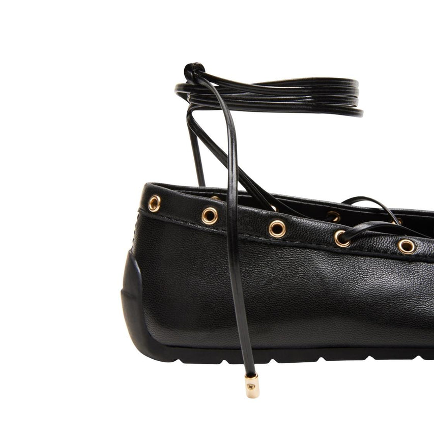 Pointe Black Flats Negros Tipo Balerina