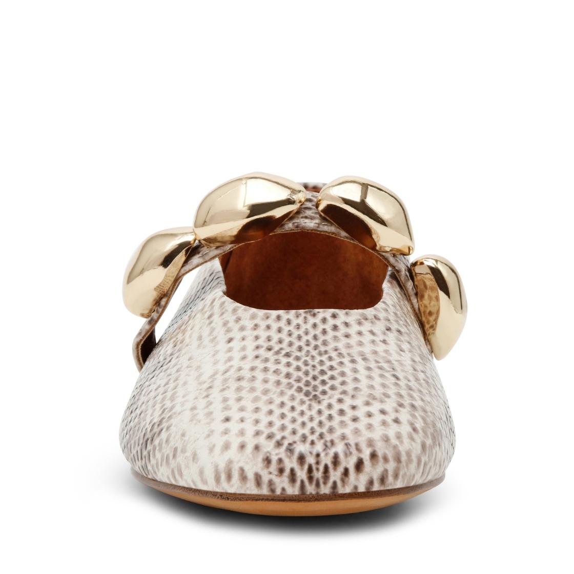 Poppin Natural Snake Flats Serpiente Para Mujer
