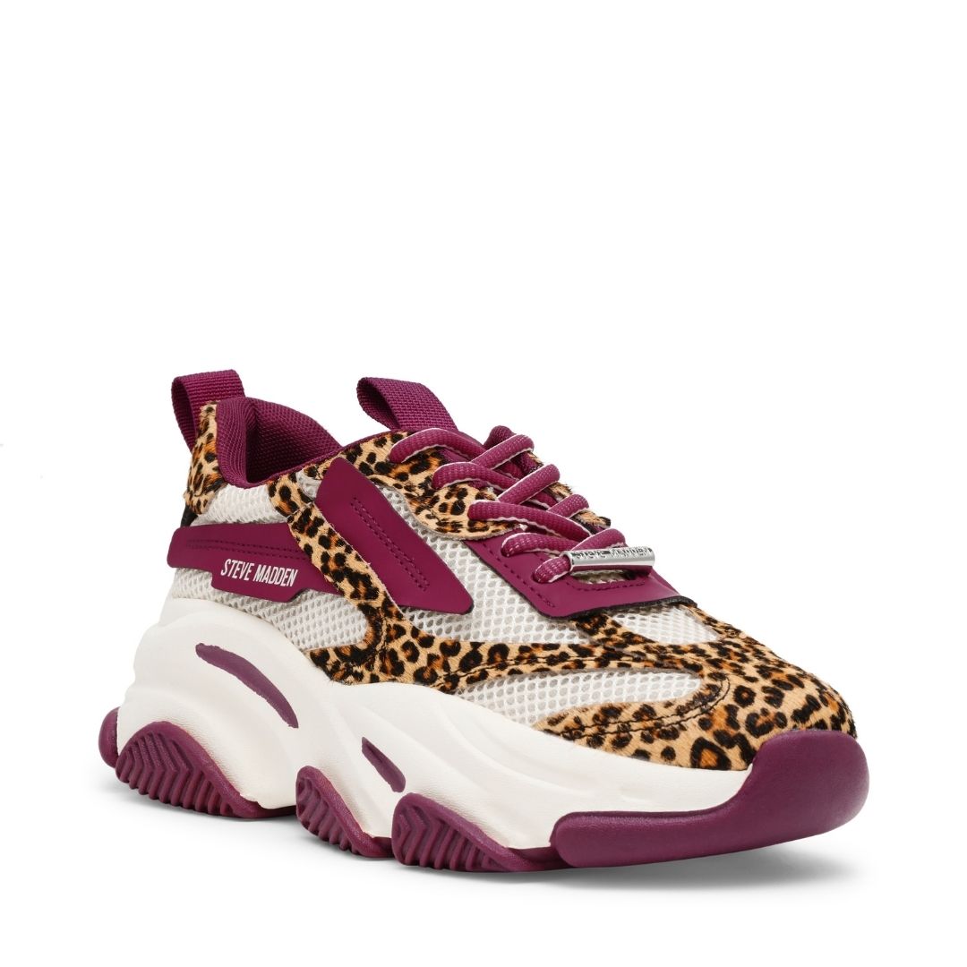 Possessionl E Plum Leopard Tenis Multicolor
