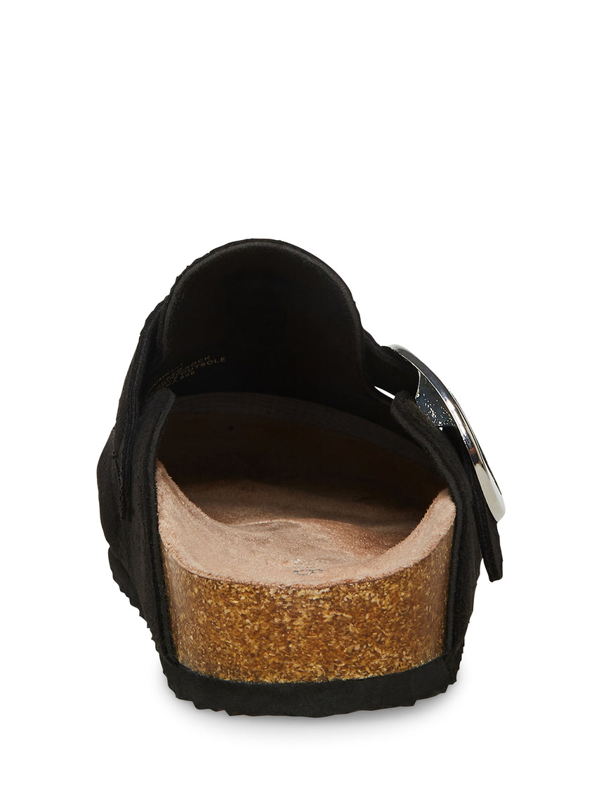 Prim Black Fabric Pantuflas Negras para Mujer