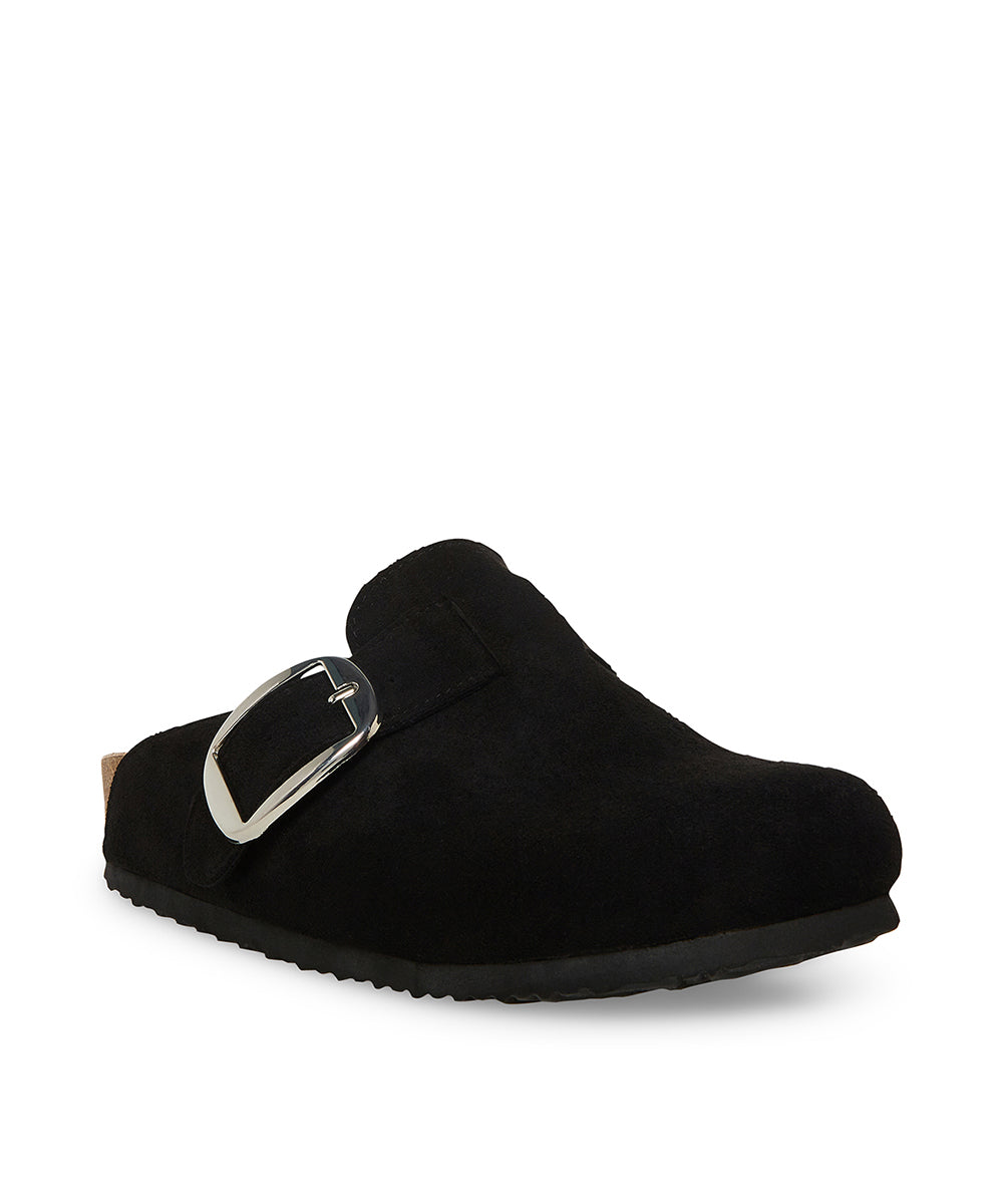 Prim Black Fabric Pantuflas Negras