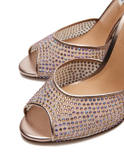 Priya R Blush Tacones con Brillos Beige para Mujer