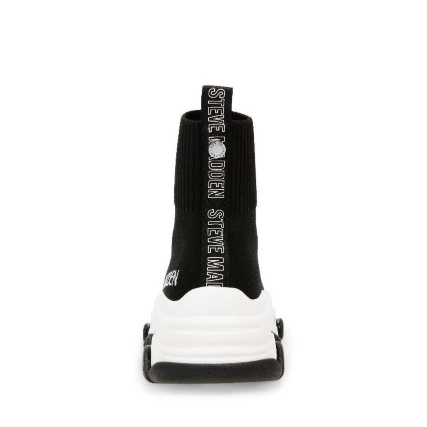 Prodigy Black Upper/White Sole Tenis Sock Sneakers Negros Para Mujer