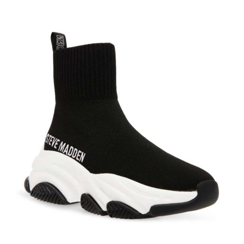 Prodigy Black Upper/White Sole Tenis Sock Sneakers Negros