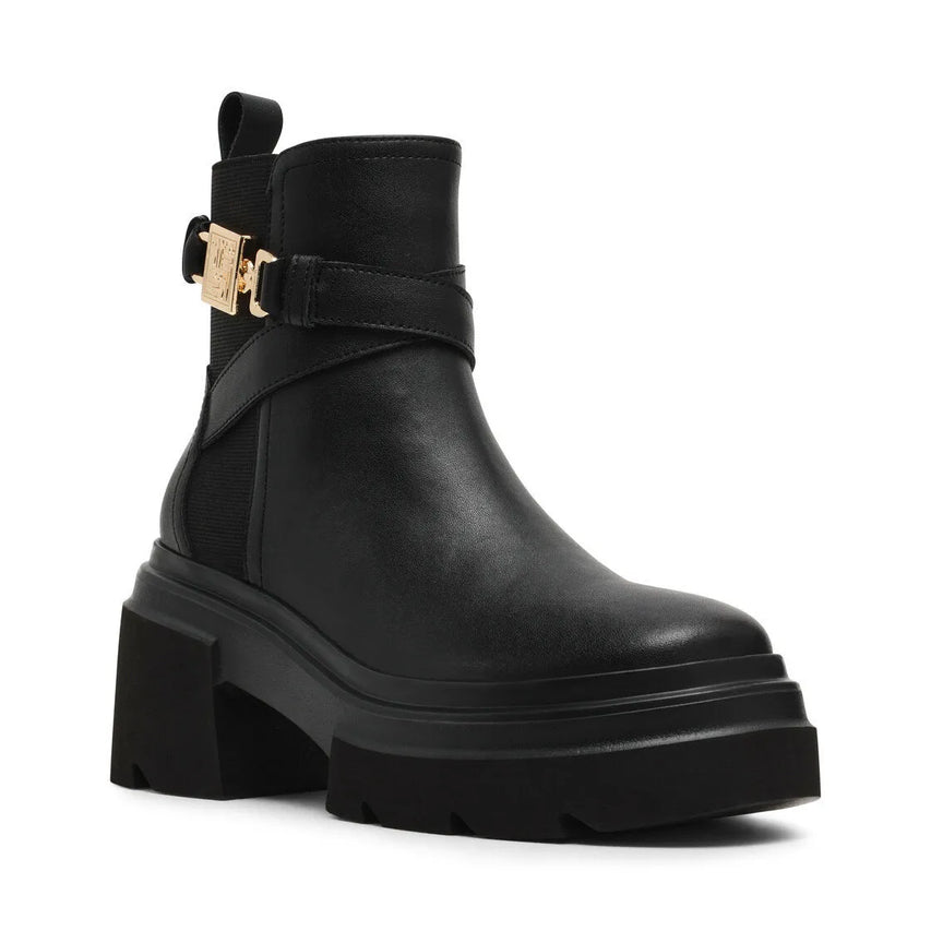 BUCKLED IN BLACK ACTION LEATHER