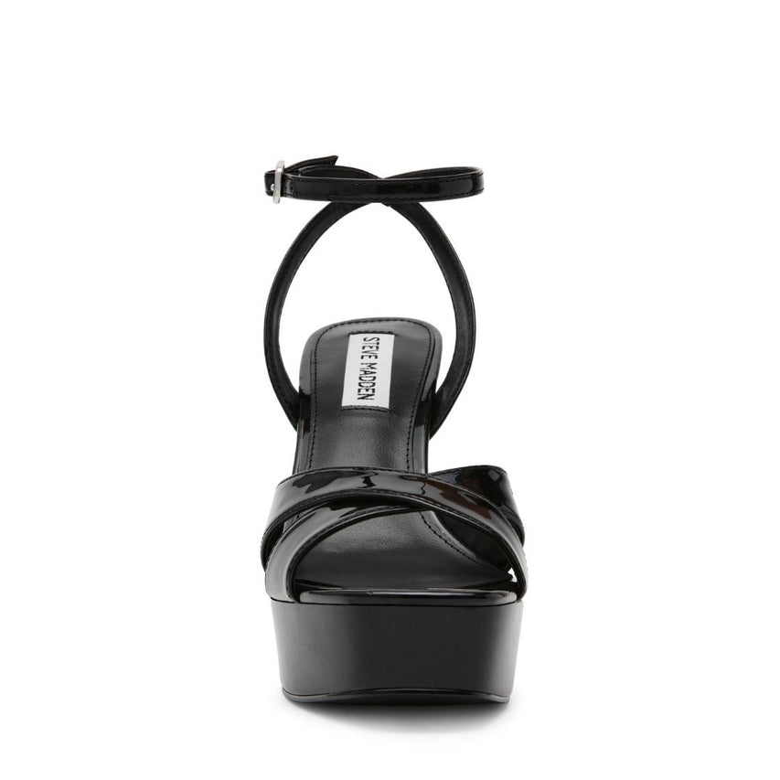 Raids Black Patent Tacones Abiertos Para Mujer
