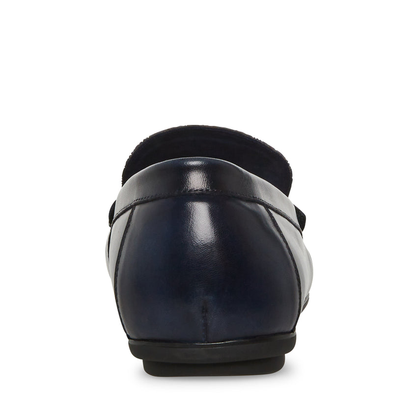 Ralphie Navy Leather Mocasines Azules para Hombre