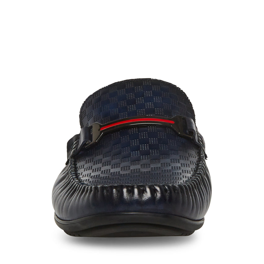 Ralphie Navy Leather Mocasines para Hombre