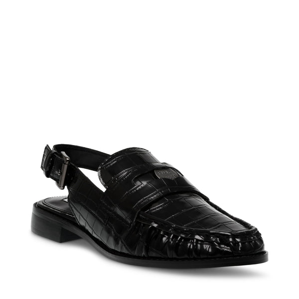 Ravine Black Croco Mules Negras