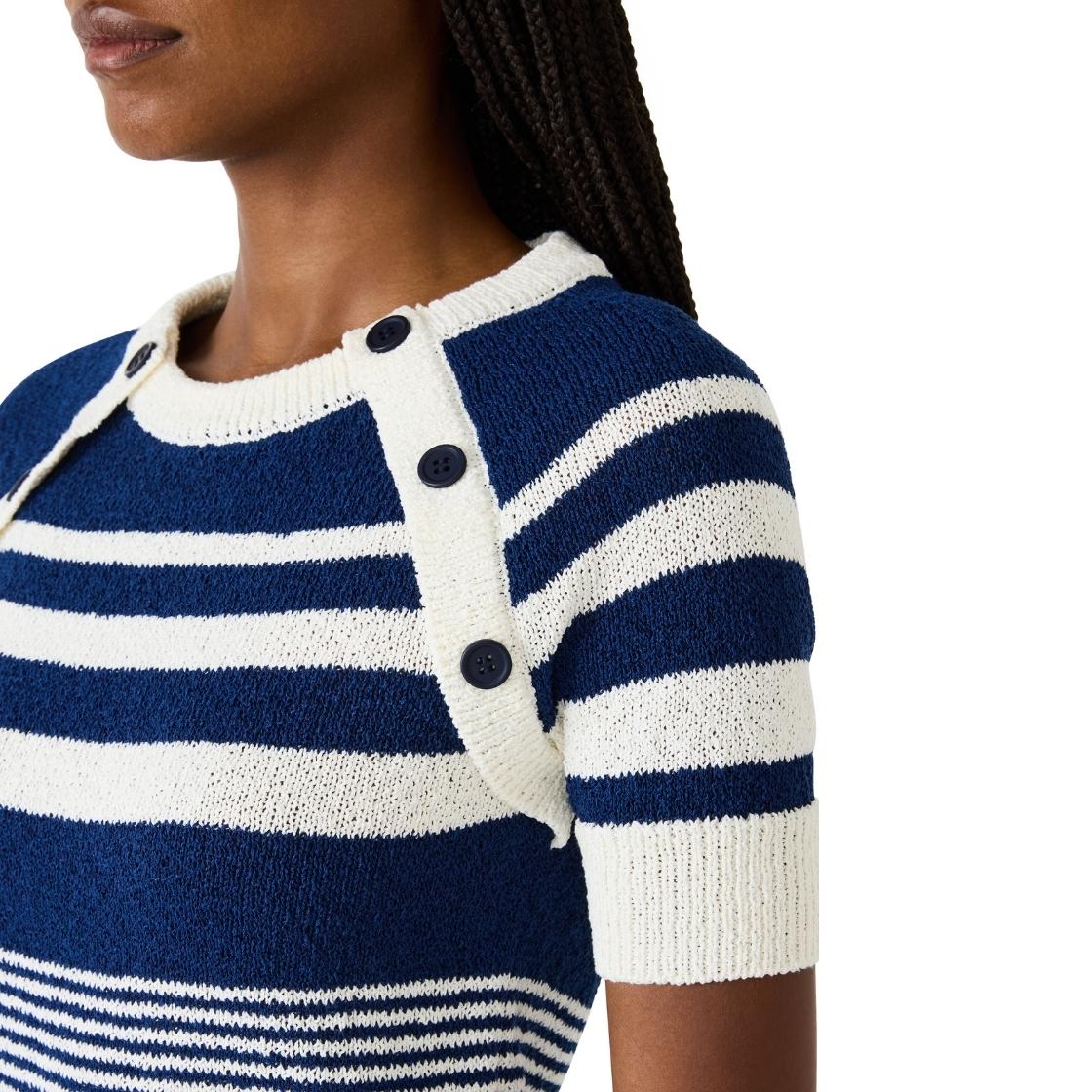Rayna Sweater Marine Top Azul Rayado Para Mujer